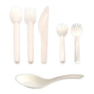 Biodegradable Disposable Cutlery. Forks and Spoons Cutlery Set