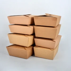 Customized Eco-friendly Recyclable Disposable Kraft Food Packaging Box Matt Lamination Embossing for Sushi Chewing Gum