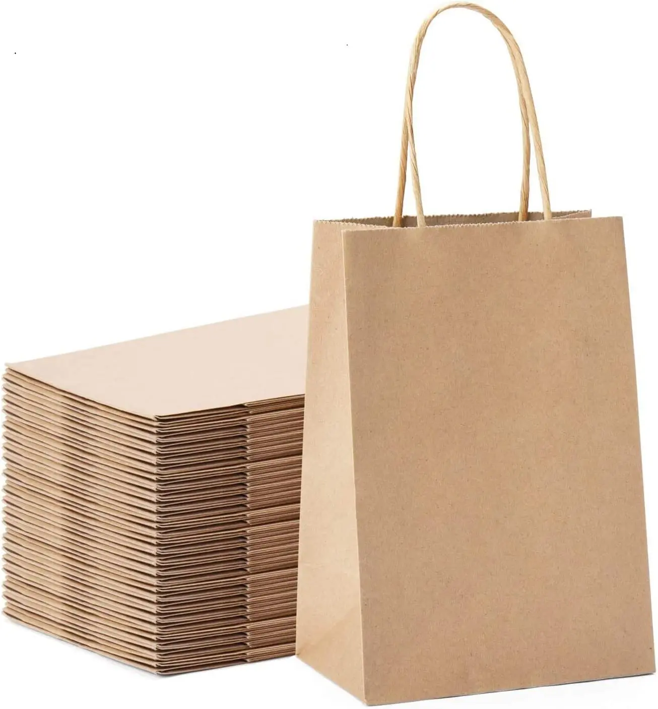 Yellow Kraft Paper Bag for Clothing Stores Shopping Malls Gift Shops-Eco-friendly Customizable Exhibition Promotion - Image 4