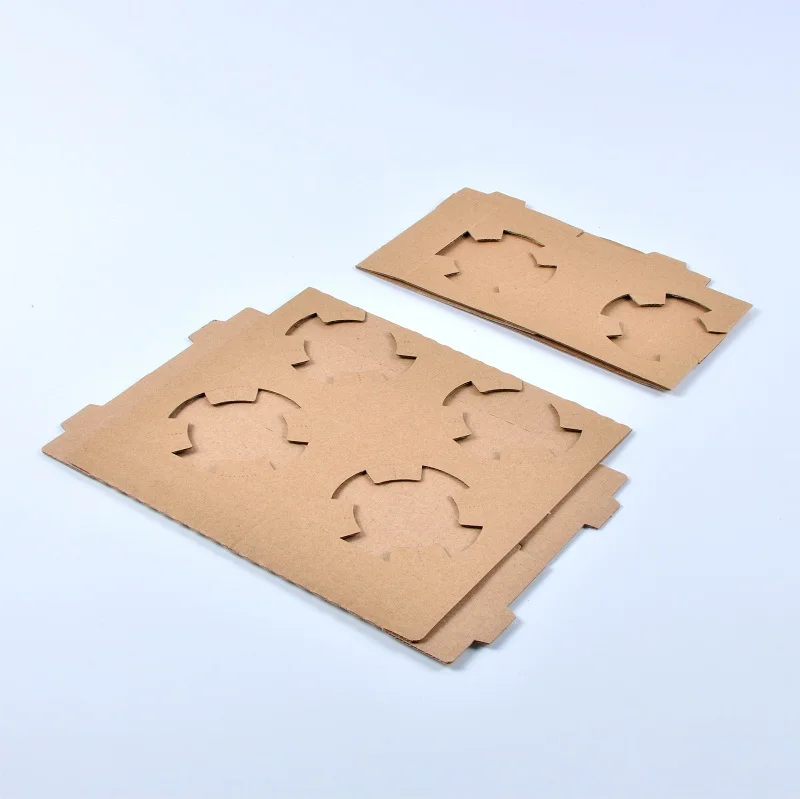 Custom logo Print Disposable Take Away Corrugated Cardboard Paper Coffee Hot Drink Cup Holder - Image 4