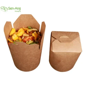 Round-Base-Noodle-Box Raman 1 Round Food Takeaway Packaging Paper 24Oz Pizza and Noodle Box