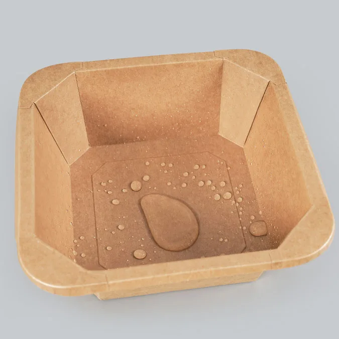 in Stock Disposable Eco Friendly New Design Salad Takeaway Kraft Paper Octagonal Bowl with Lid for Cookie and Candy - Image 4