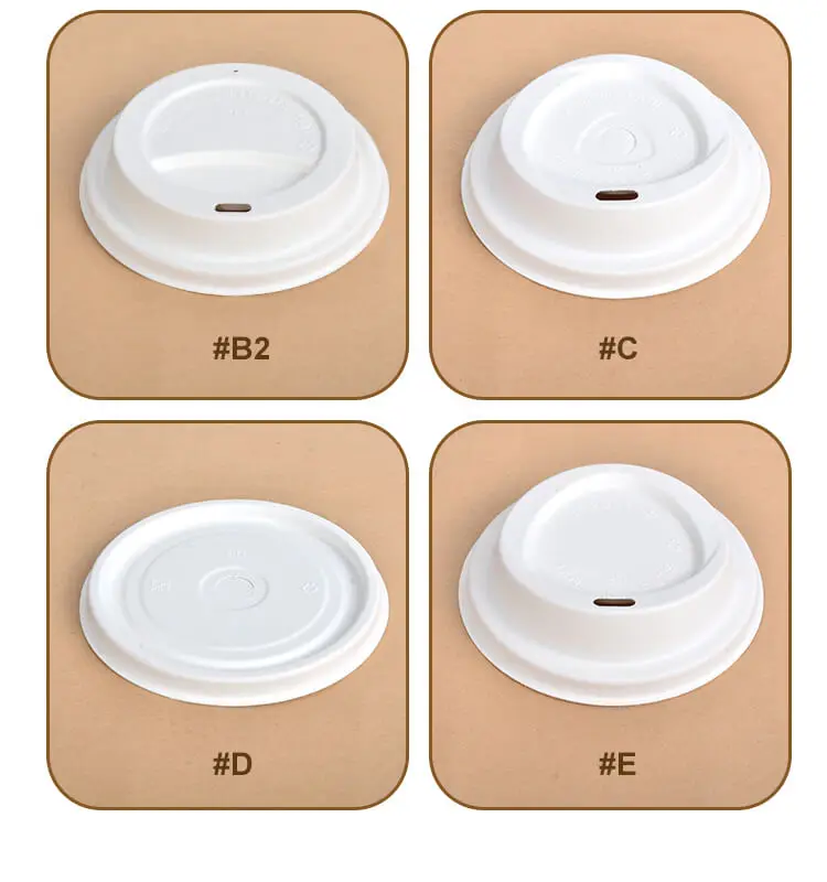 Biodegradable Disposable Composable Lid for Pulp Paper Lid Cover 80 90mm Bagasse Pulp Lids for Coffee Cup - Image 5