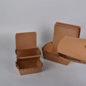 Factory Direct Sale Kraft Disposable Eco-friendly Take Away Food Box with Clear Window for Canned Food & Baby Food