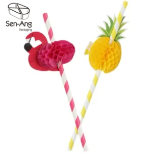 Brand New Eco Friendly Drinking Disposable Food Grade Drink Multi Size Colorful White Paper Straw