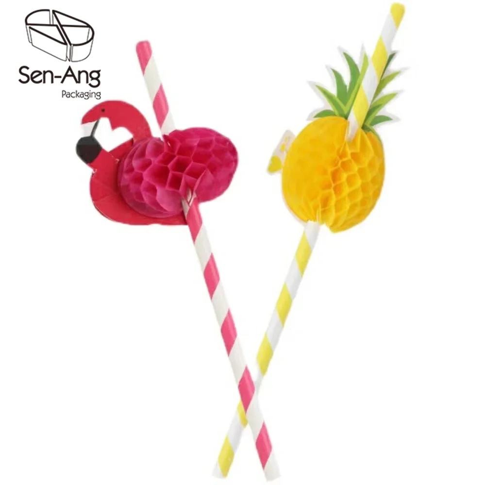 Brand New Eco Friendly Drinking Disposable Food Grade Drink Multi Size Colorful White Paper Straw
