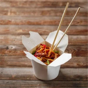 Takeaway Packaging for Sushi Chinese Take Out to Go Restaurant Rice Kraft Paper Noodle Box