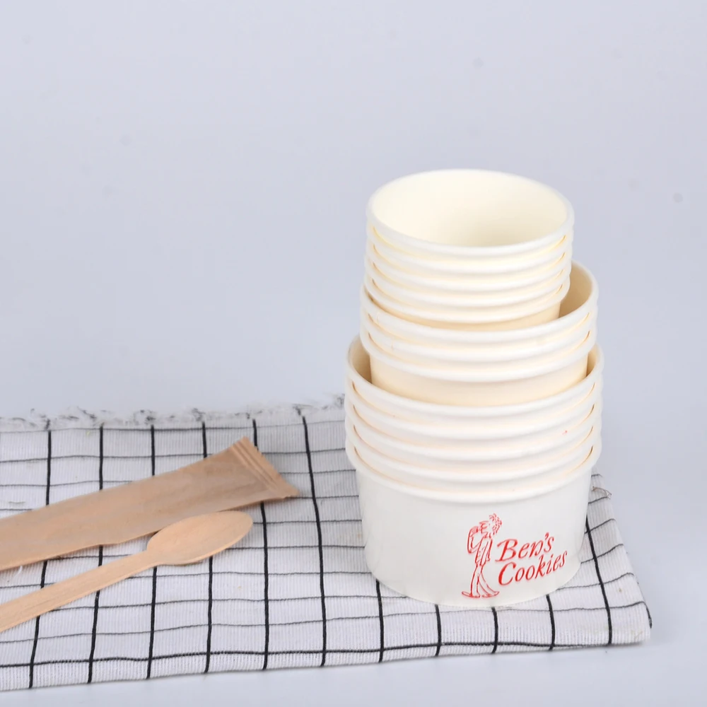 Multi Size Disposable Craft Paper Food Grade Custom Take Away Coffee Ice Cream Wine Carbonated Drinks Cups in Stock - Image 3