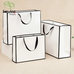 Spot Black Border Hand -appointed Advertising Gift Customization Shopping Clothing Store Hand Hand Bag Bag Brown Bags