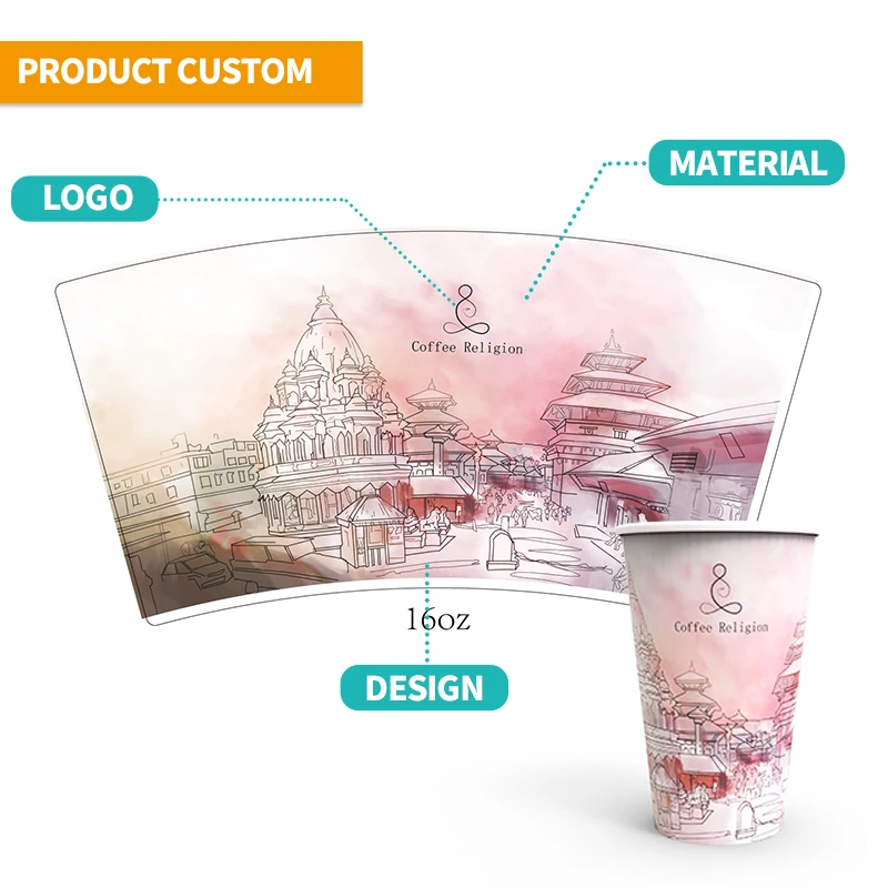 Coffee Cups Custom Logo Print Customized Manufacturers 8oz Single Wall With Lid Take Away Custom Print Logo Paper Coffee Cup - Image 4