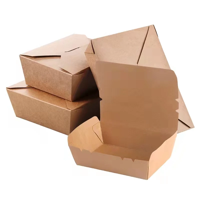 Custom Recyclable Disposable Kraft Paper Lunch Packaging Box with Glossy/Matt Lamination & Embossing for Sushi Takeaway - Image 5
