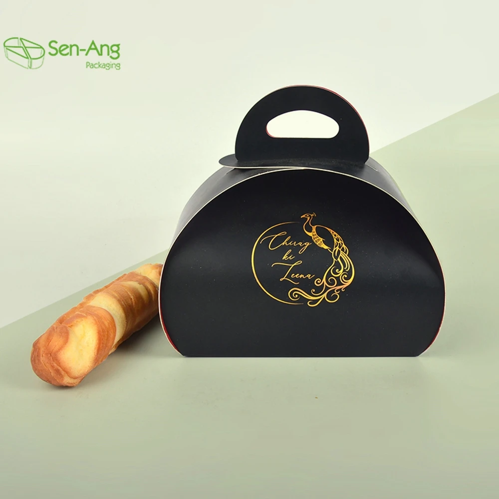 Good Quality Reusable Matt Lamination Kraft Window Custom Logo Paper Take Away Cake Box Eco-Friendly Takeaway Packaging - Image 4