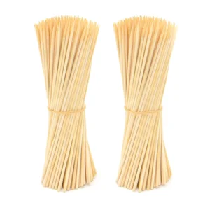 Barbecue Bamboo Sticks Large Bamboo Bbq Wood Stick Skewer 40 Cm Long Hot Dog Bamboo Barbecue Sticks