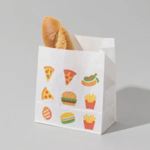 New Design Food Grade Packaging Greaseproof Grease Proof Packing Kraft Paper Bread Bag With Clear Window