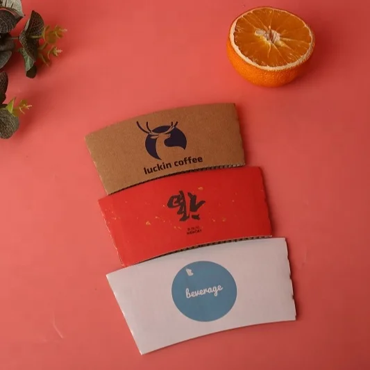 Eco Friendly Printed Logo Coffee Cup Sleeves With logo Custom Cup Sleeve - Image 5