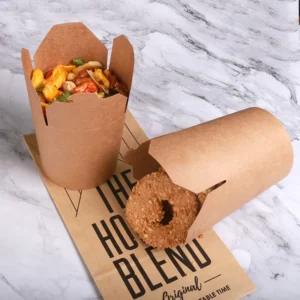 Takeaway Packaging for Sushi Chinese Take Out to Go Restaurant Rice Paper Noodles Box