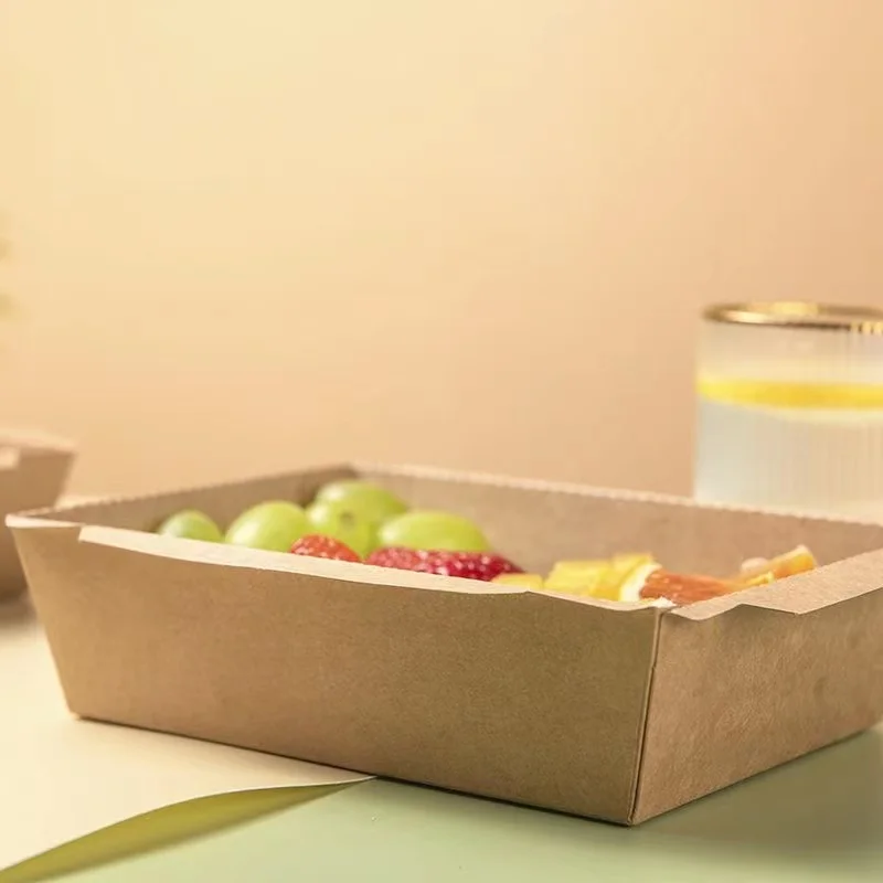 Wholesale Food Container Takeway Kraft Leak Proof Custom Packing Disposable Compartment Paper Lunch Box - Image 5