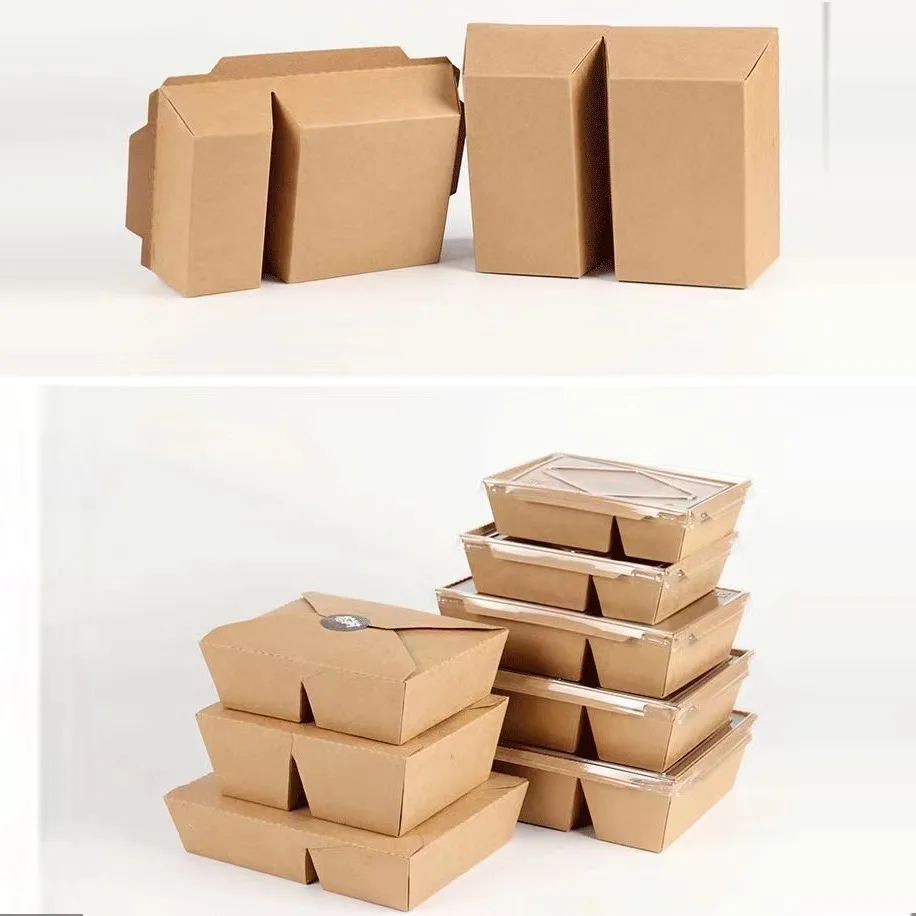 China Eco-Friendly Recyclable Kraft Folders Matt Lamination Sushi Takeaway Fast Food Packaging Paper Boxes - Image 2