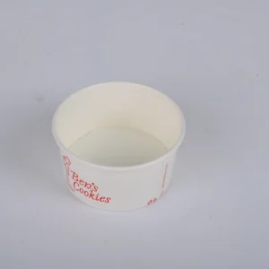 3oz 4oz 5oz 6oz 8oz 10oz 12oz Disposable Food Grade Packaging Tub Biodegradable Yogurt Paper Bowl Ice Cream Cup With Lid