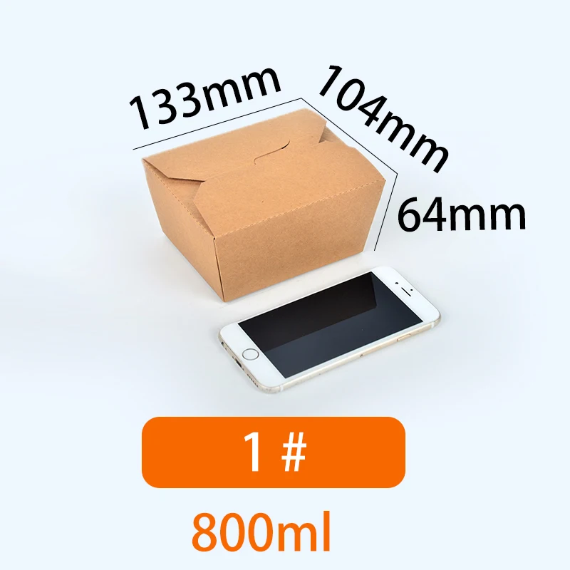 Hot Selling Recycled Brown Kraft Paper Food Grade Packaging Box Salad Sandwich Takeaway Food Lunch Box 800ml - Image 2