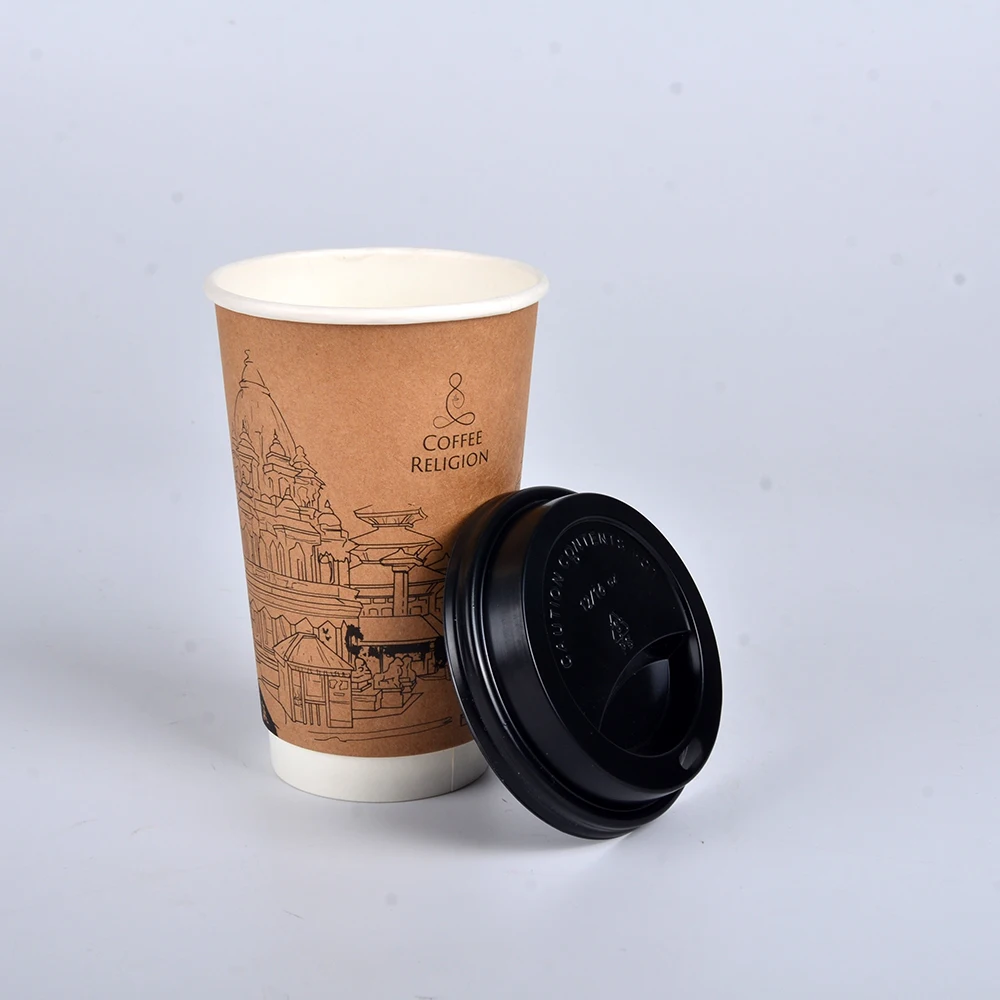 Coffee Espress Kraft Sleeves Cardboard With Lid 7oz 8oz 9oz Cold Paper Cups for Hot Drinks - Image 6