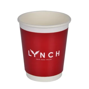 4oz 8oz 12oz Disposable Gold Foil Stamping Custom Logo Hot Coffee Paper Double Wall Cups