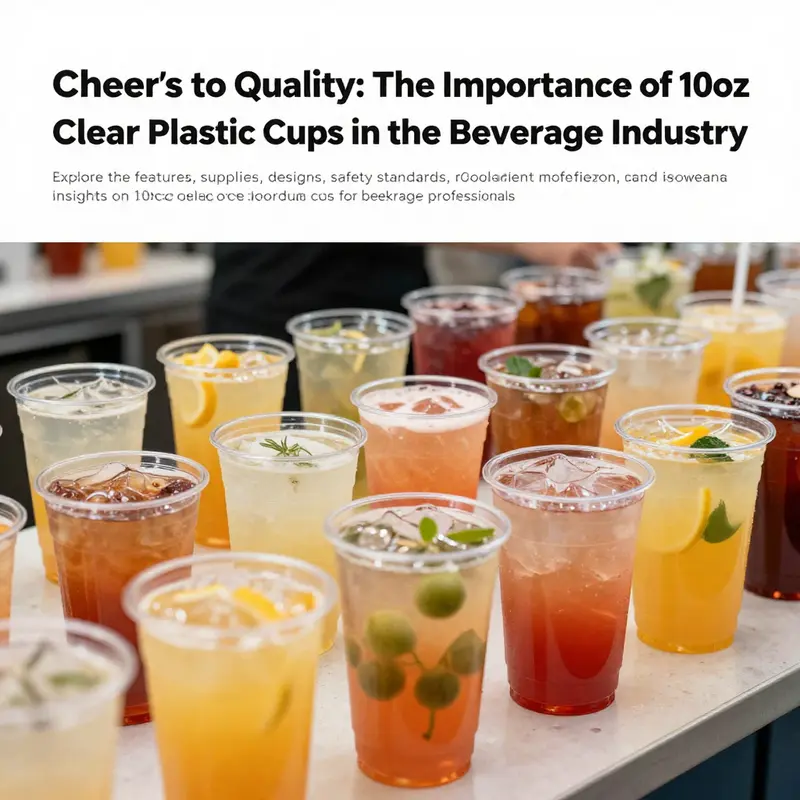 A range of 10oz clear plastic cups filled with colorful beverages, symbolizing their appeal and utility in beverage services.