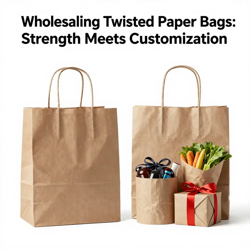 Diverse Types of Wholesale Twisted Handle Paper Bags in Retail Settings