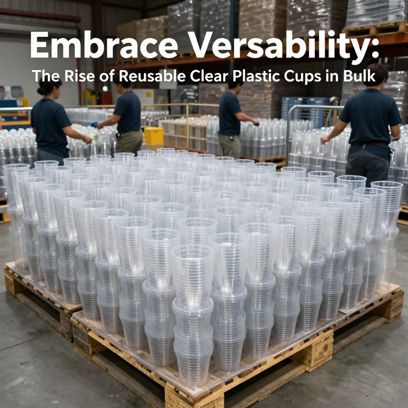 Durable and stylish clear plastic cups ready for service.