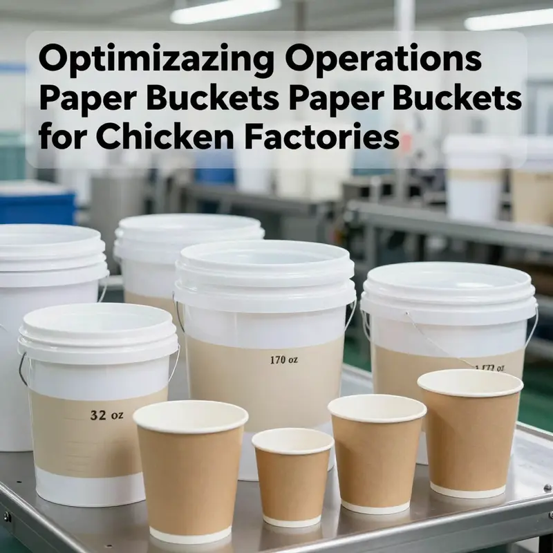 Various food-grade paper buckets designed for chicken packaging, showcasing their safety and quality.