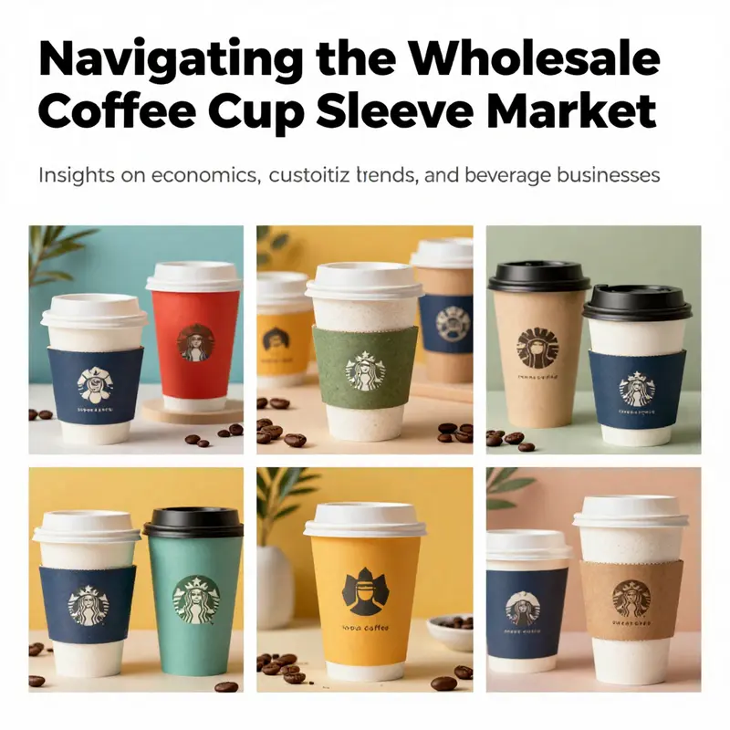 A colorful display of various coffee cup sleeves representing customization and sustainability.
