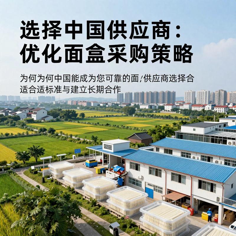 一幅描绘中国乡村与现代城市的美丽图景，象征着面盒的广泛应用和可持续发展。