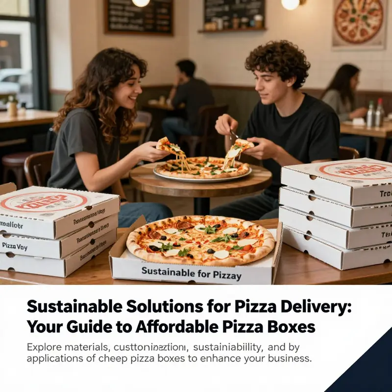 A vibrant interior of a pizzeria with customers enjoying food, surrounded by various pizza boxes, illustrating the importance of effective packaging.