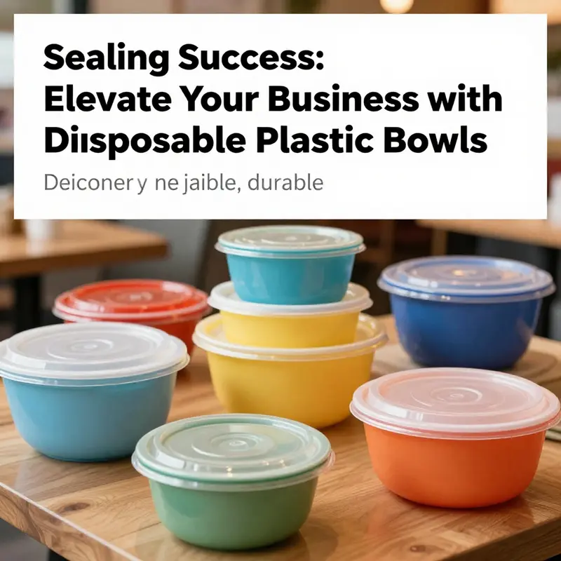 A vibrant restaurant scene displaying various disposable plastic bowls that highlight their use in modern food service environments.