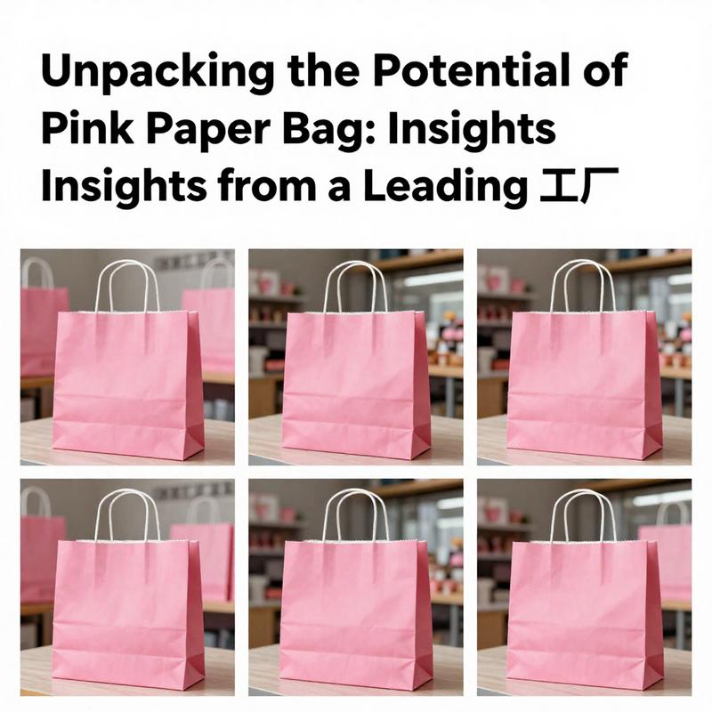 A collection of various pink paper bags displayed in retail settings, illustrating their appeal and versatility.