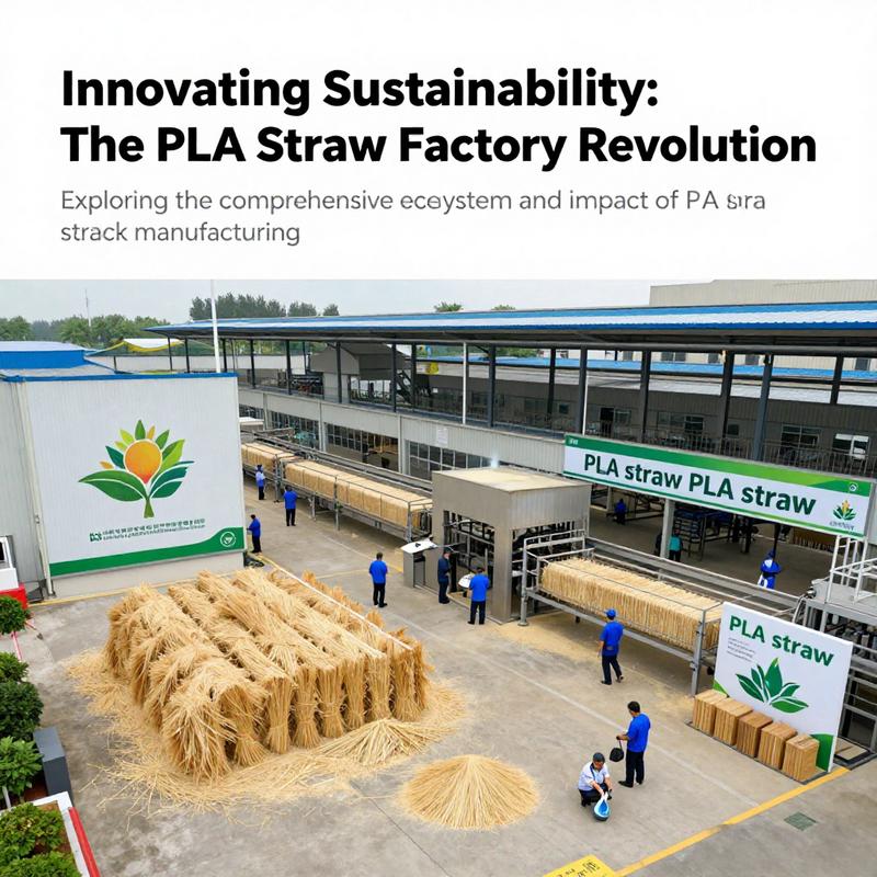 Exterior view of a PLA straw factory highlighting sustainable manufacturing processes.