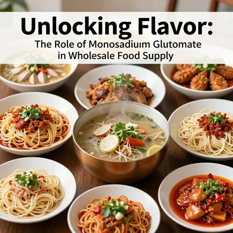 A variety of MSG-rich foods available at wholesale suppliers, ready to enhance culinary creations.