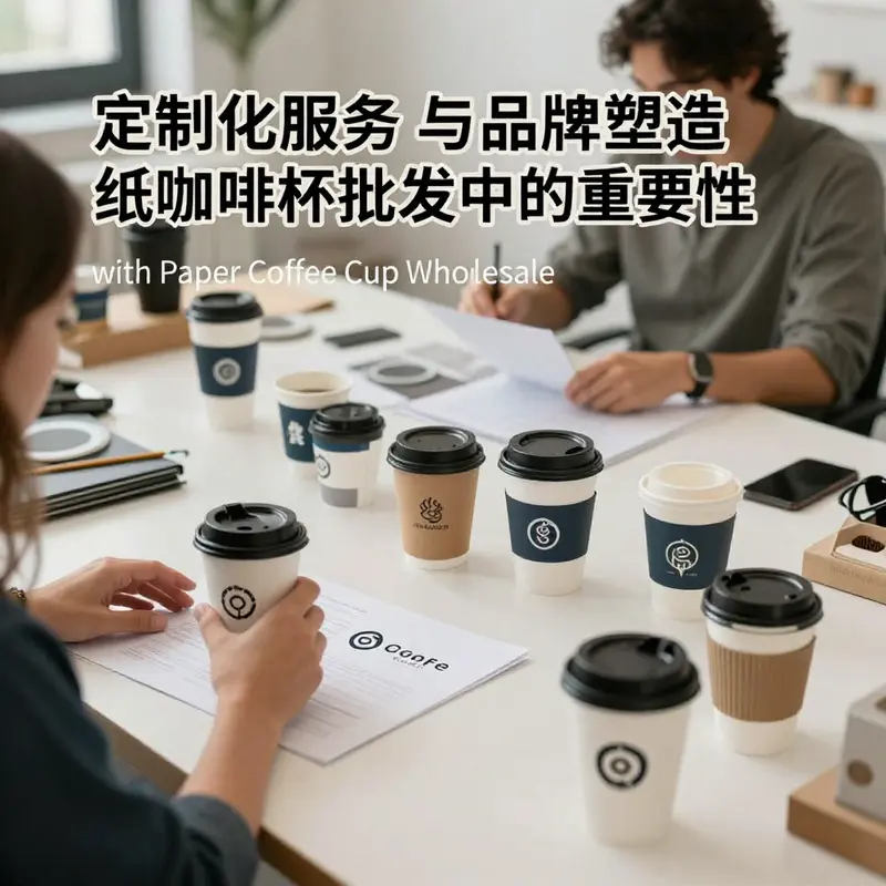 A variety of disposable paper cups available in a coffee shop, highlighting different styles and features.