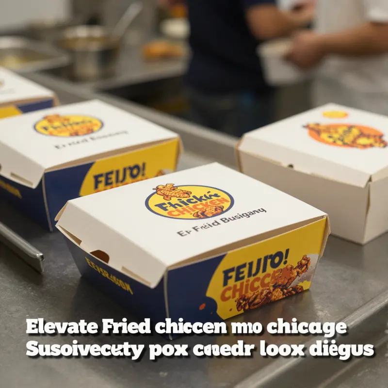 A selection of vibrant and eco-friendly paper fried chicken boxes showcasing sustainability.