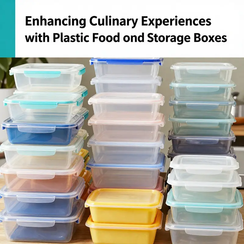 A variety of plastic food container storage boxes exemplifying organization and efficiency in a kitchen setting.