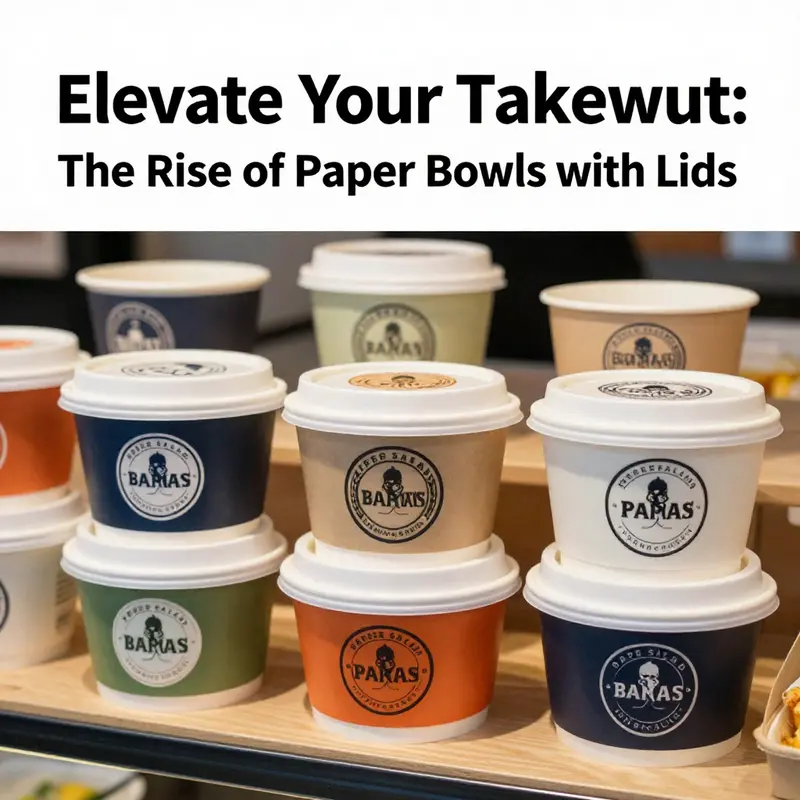 Different types of paper salad bowls displaying their construction materials.