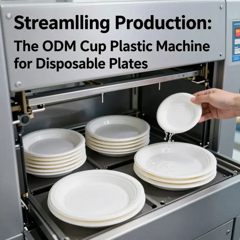 The ODM cup plastic machine utilizes advanced technology to efficiently produce disposable plates.