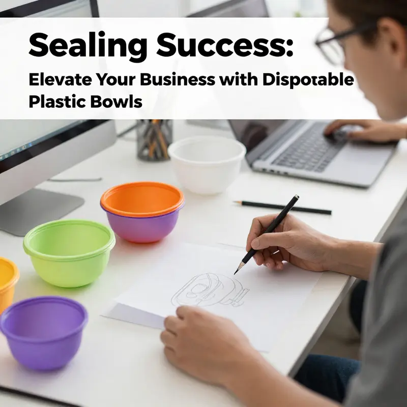 A variety of disposable plastic bowls highlighting their essential characteristics such as durability and sealing capabilities.
