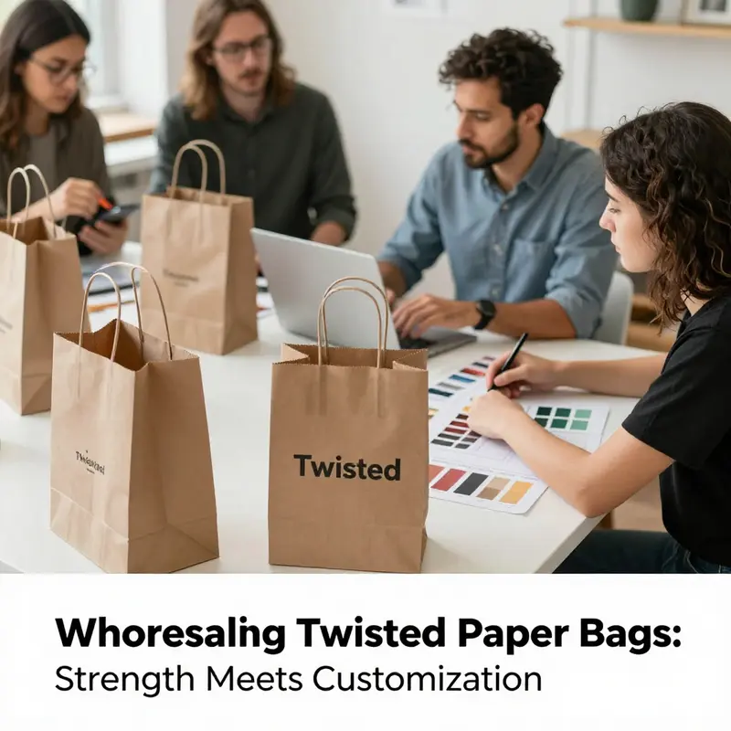 Diverse Types of Wholesale Twisted Handle Paper Bags in Retail Settings