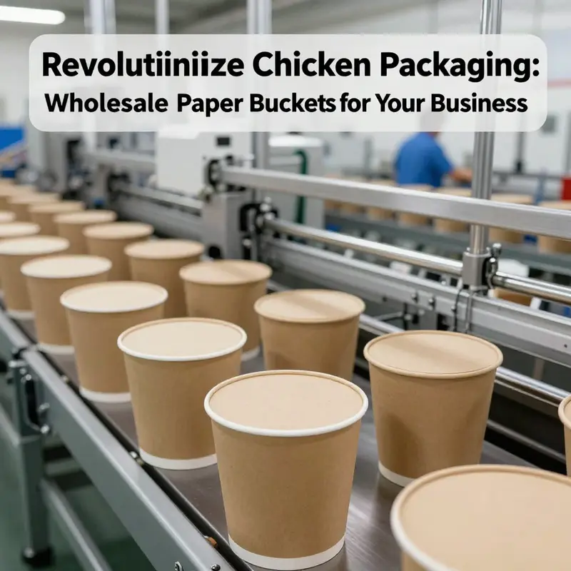 Diverse capacities and eco-friendly paper buckets designed for chicken packaging.