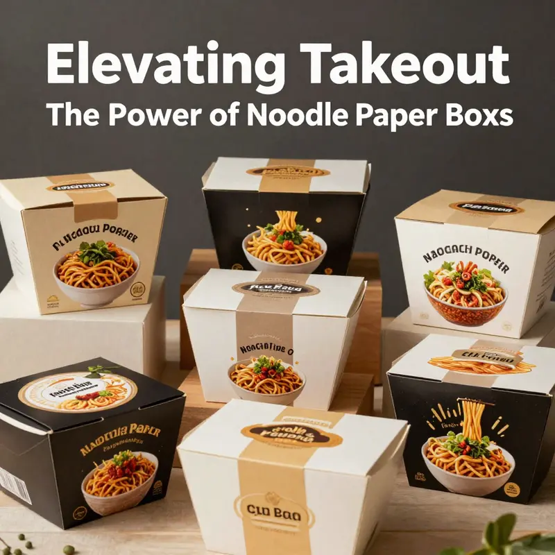 Kraft paper’s natural texture emphasizes its eco-friendly characteristics, suitable for noodle boxes.