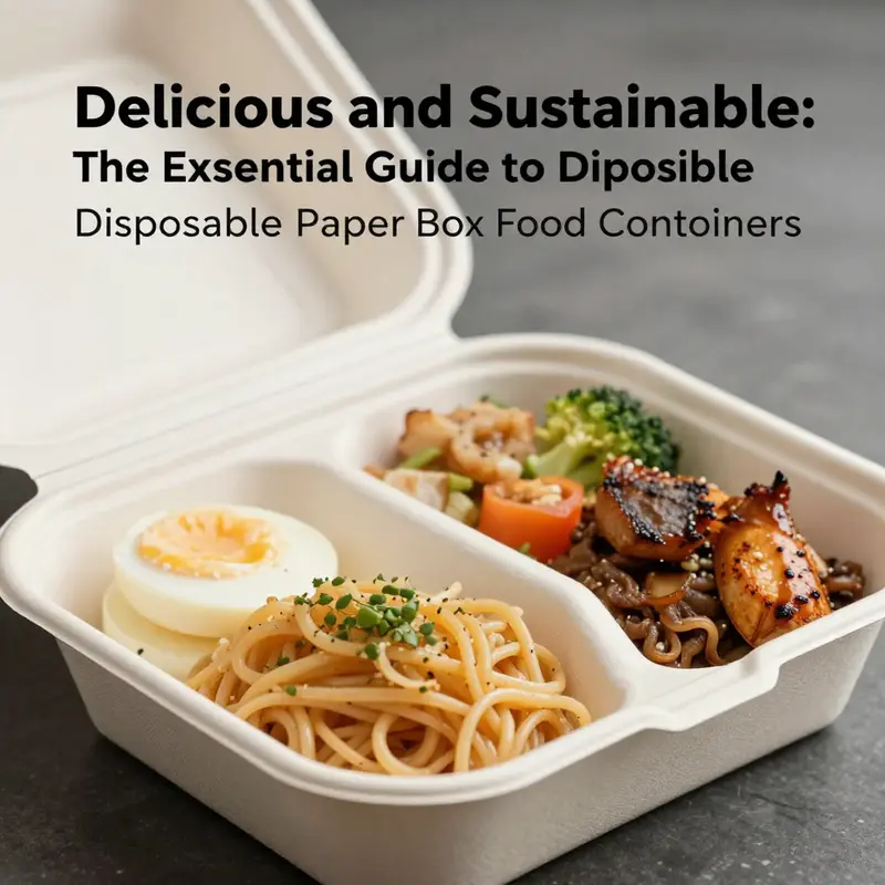 An assortment of disposable paper box food containers ideal for various food types.