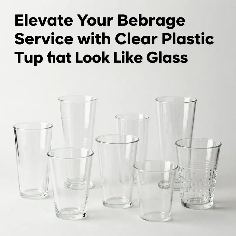 Showcasing the durability and elegance of clear plastic cups, perfect for any beverage service.