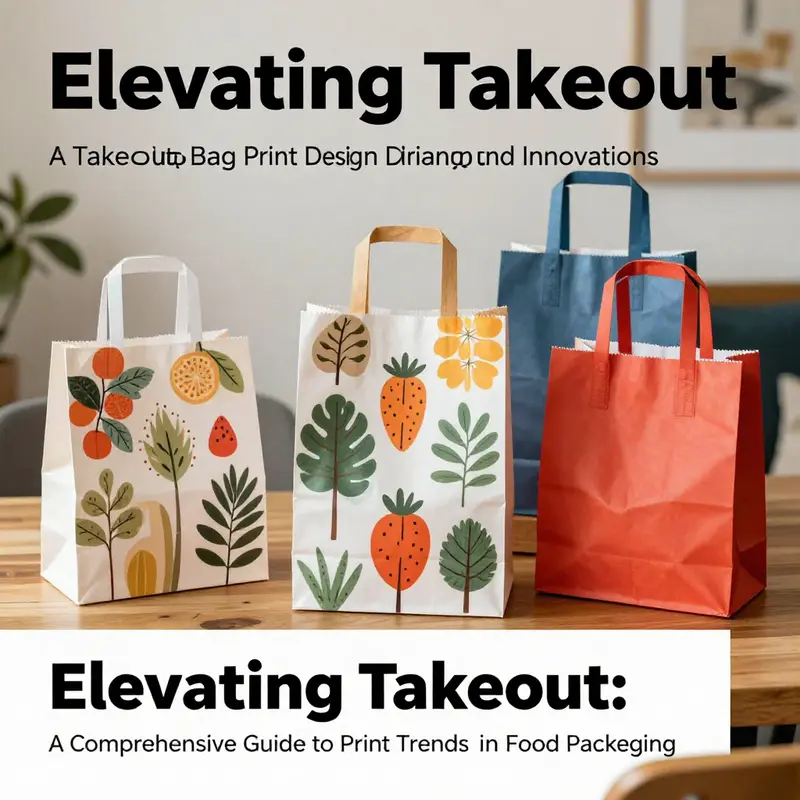 A visual representation of the dynamic takeout bag print market showcasing various brands and styles.