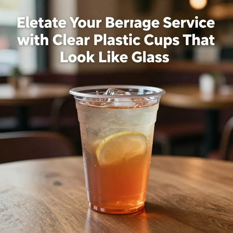 Showcasing the durability and elegance of clear plastic cups, perfect for any beverage service.